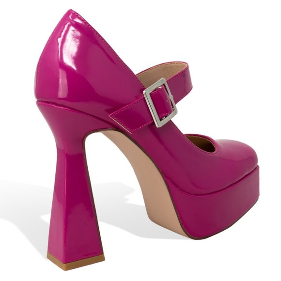 Women’s Vintage Goth Chunky Platform Block Heel Mary Janes with Ankle St… - Picture 3 of 4